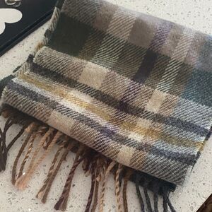 Plaid Fringe Scarf
